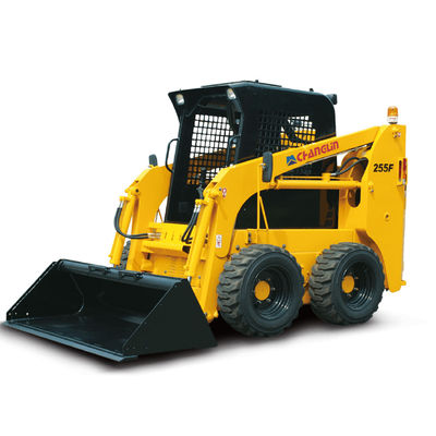 Changlin Yellow Skid Loader Excavator 255F 0.4M3 Berat Operasi 2400 Kg